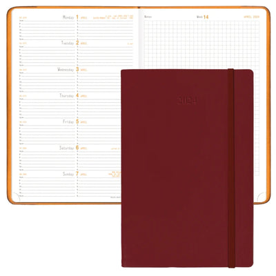 Rhodia 2024 Burgundy Planner 6 1/4 X 9 3/8