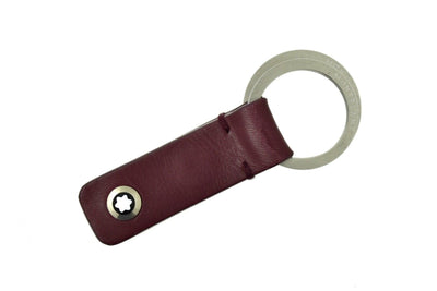 Montblanc Diaries & Notes Key Fob Split Rings Burgundy Red Leather Keyring-Montblanc-Truphae