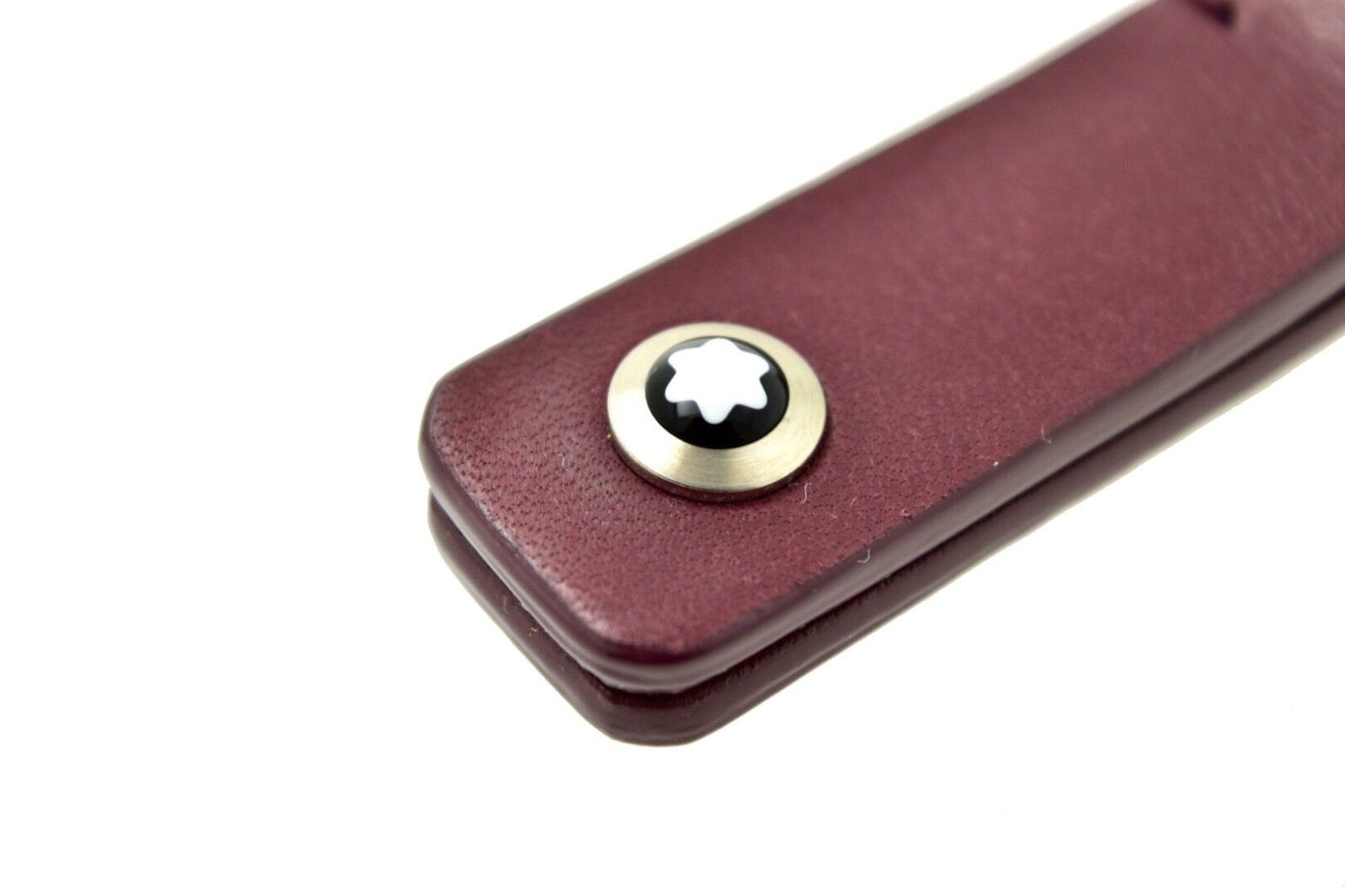 Montblanc Diaries & Notes Key Fob Split Rings Burgundy Red Leather Keyring-Montblanc-Truphae