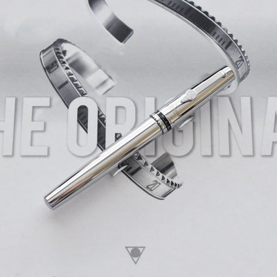 Speedometer Official Silver Steel with Black & Green Spare Ring Fountain Pen-Speedometer Official-Truphae