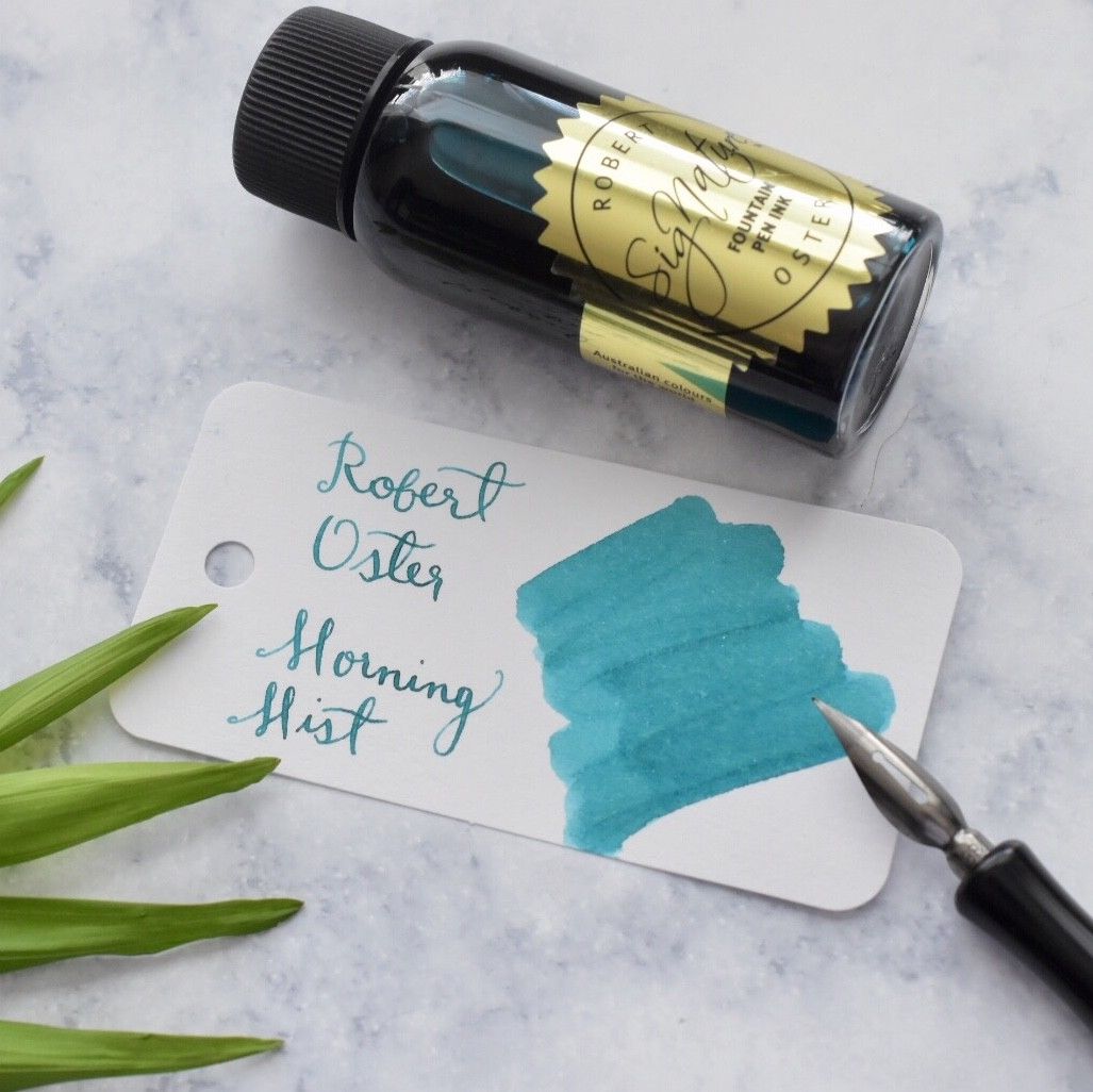 Robert Oster Morning Mist Turquoise Blue Green 50ml Ink Bottle-Robert Oster-Truphae