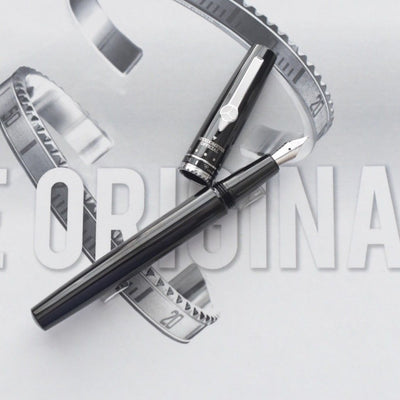 Speedometer Official Black Steel Metal Black & Yellow Spare Ring Fountain Pen-Speedometer Official-Truphae
