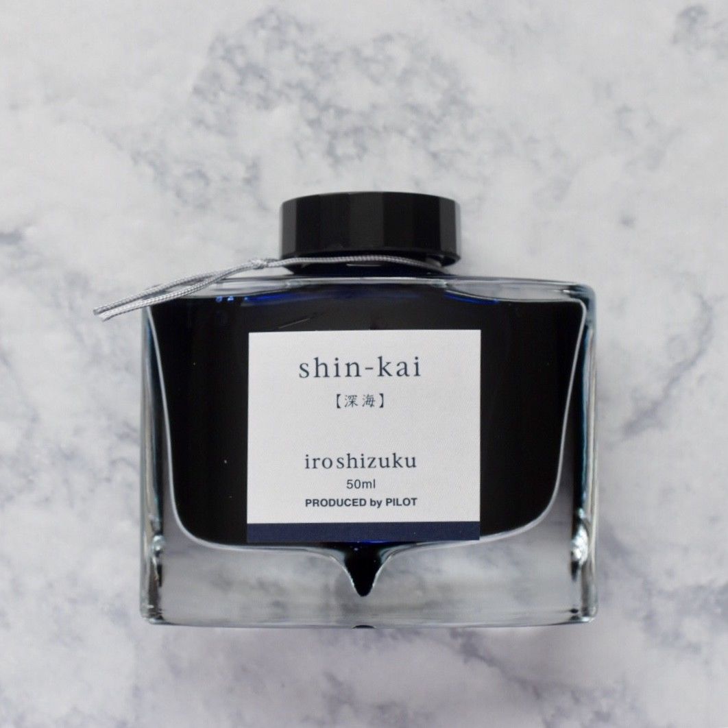Pilot Iroshizuku Shin-Kai Deep Sea Blue Black 50ml Ink Bottle-Pilot-Truphae