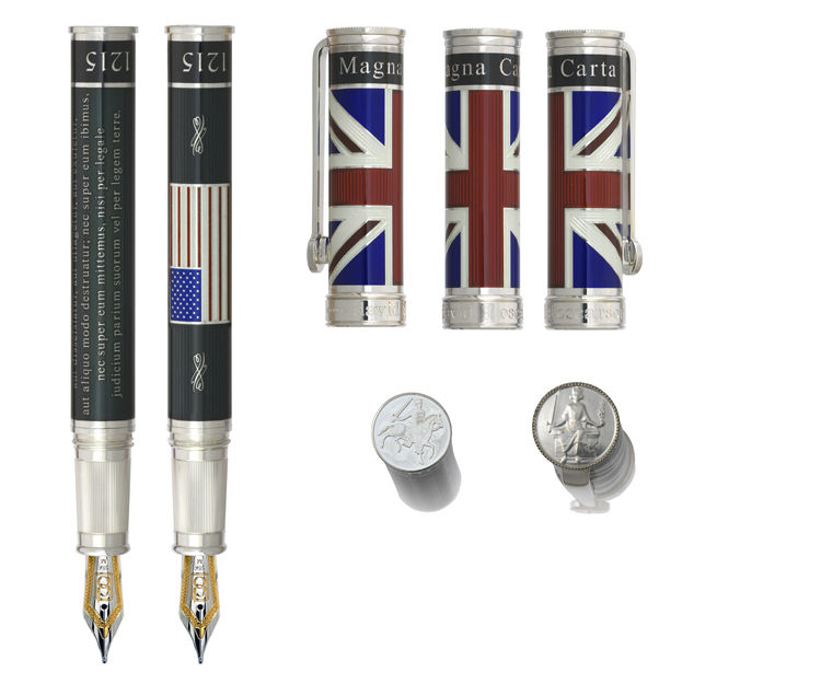David Oscarson Limited Edition Magna Carta Black Rollerball Pen-David Oscarson-Truphae