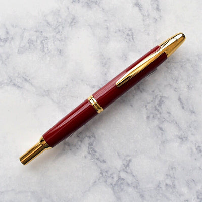 Pilot Namiki Vanishing Point Red & Gold Plated Trim Fountain Pen 18k Gold Nib-pilot-Truphae