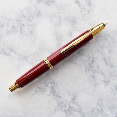 Pilot Namiki Vanishing Point Red & Gold Plated Trim Fountain Pen 18k Gold Nib-pilot-Truphae