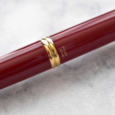 Pilot Namiki Vanishing Point Red & Gold Plated Trim Fountain Pen 18k Gold Nib-pilot-Truphae