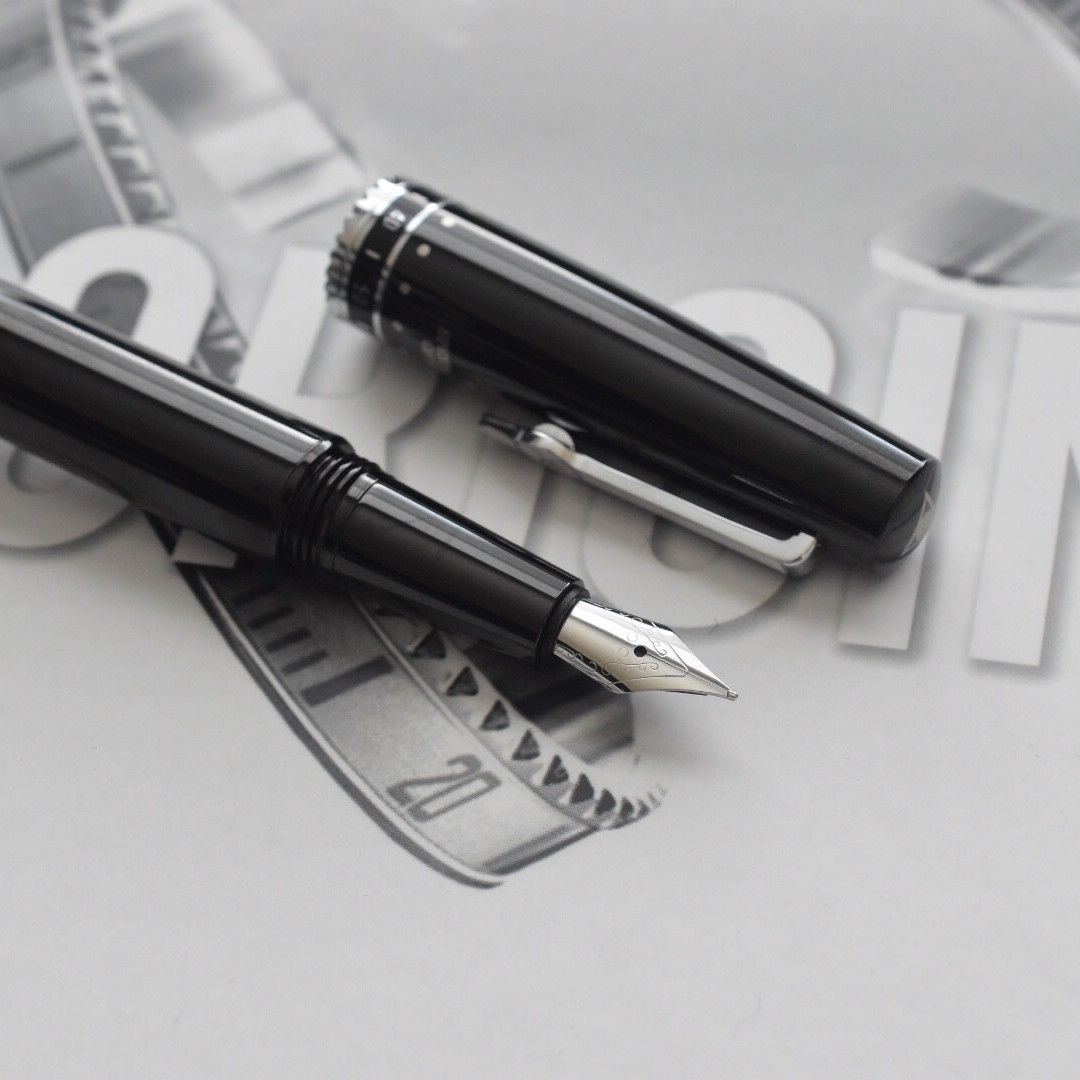 Speedometer Official Black Steel Metal Black & Yellow Spare Ring Fountain Pen-Speedometer Official-Truphae