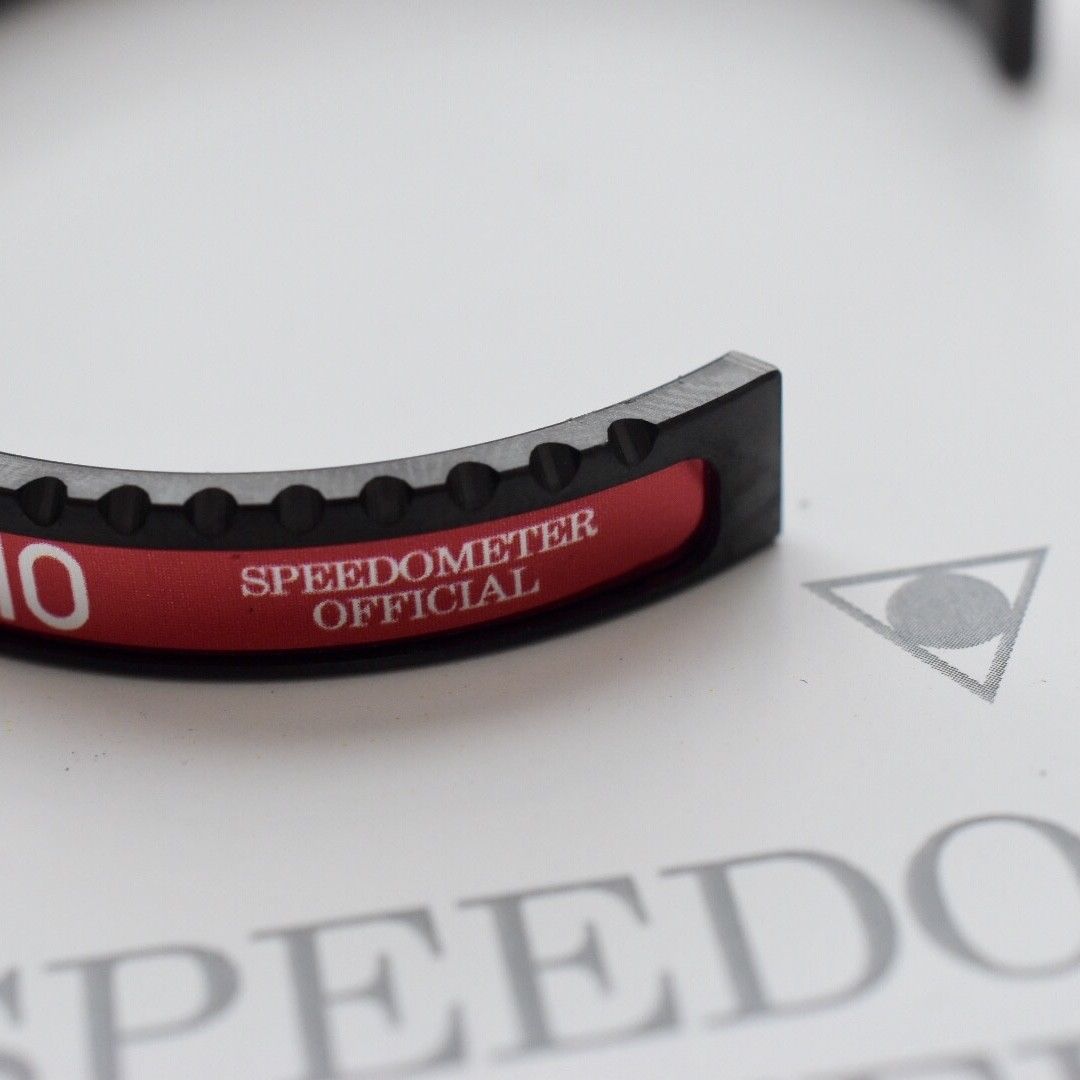 Speedometer Official Black Steel with Blue & Red Insert Bangle Bracelet-Speedometer Official-Truphae