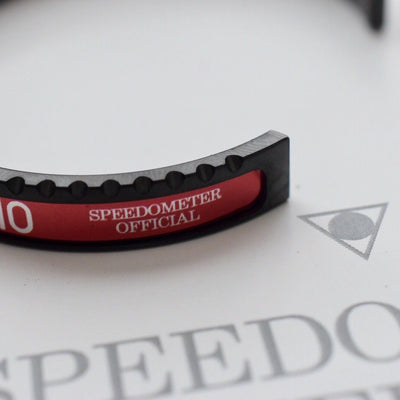 Speedometer Official Black Steel with Blue & Red Insert Bangle Bracelet-Speedometer Official-Truphae