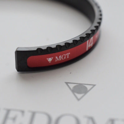 Speedometer Official Black Steel with Blue & Red Insert Bangle Bracelet-Speedometer Official-Truphae