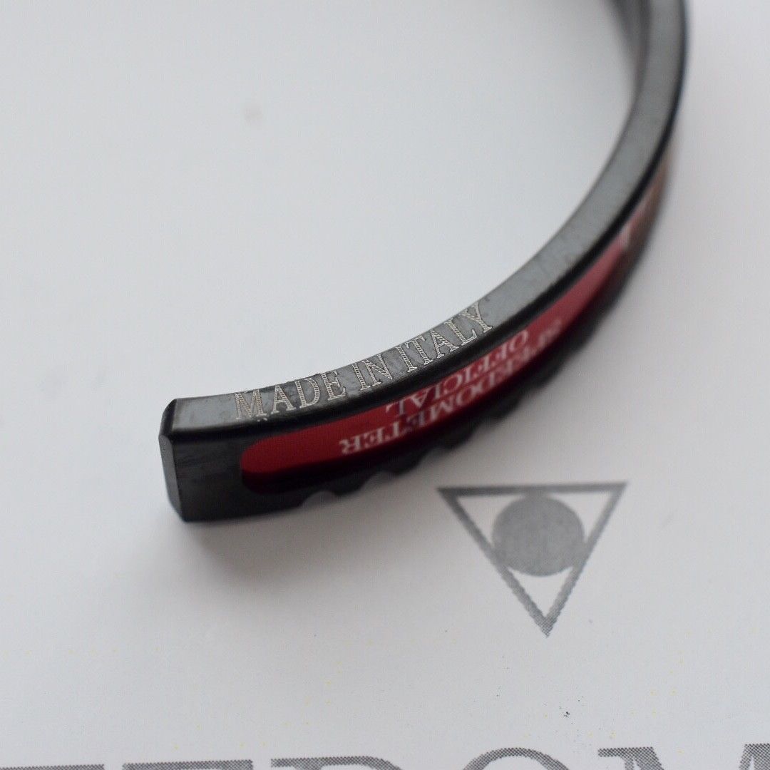 Speedometer Official Black Steel with Blue & Red Insert Bangle Bracelet-Speedometer Official-Truphae