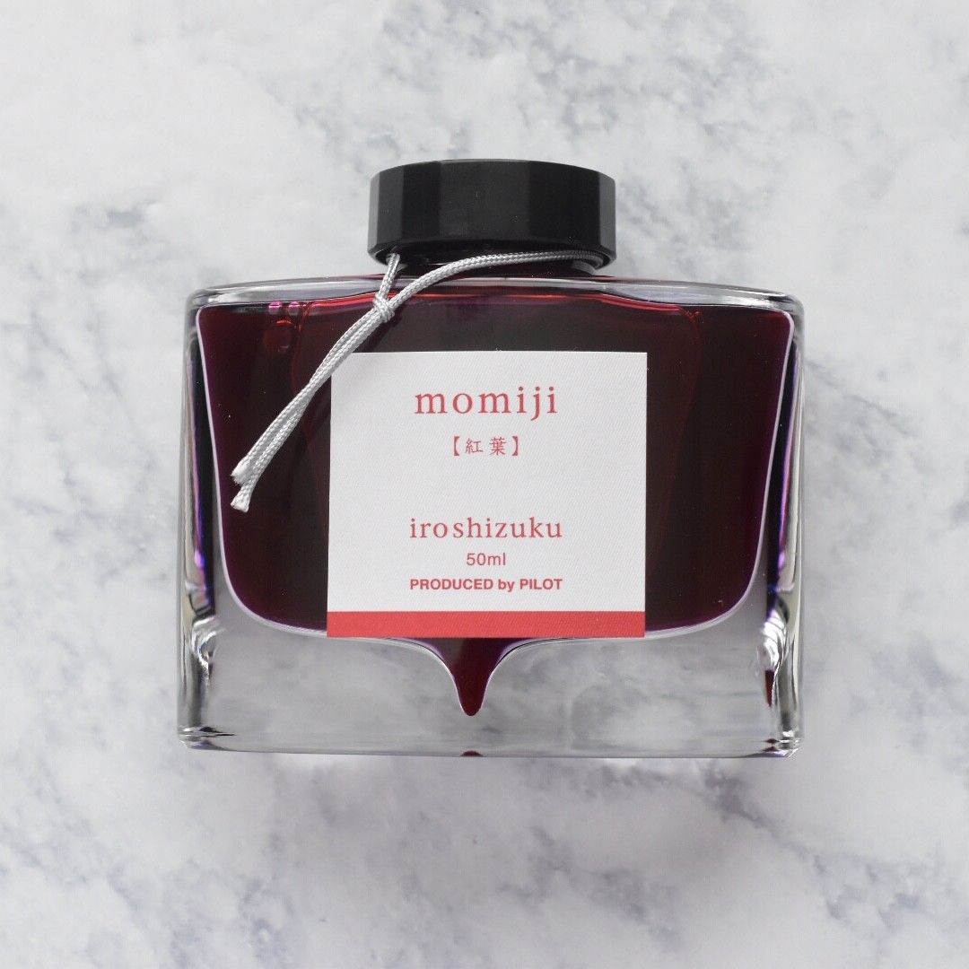 むぎゅうさ「Autumnal tints」 Red Leaf Pilot Iroshizuku Momiji - 50ml Bottled Fountain Pen Ink