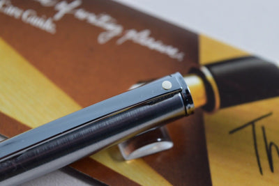 Sheaffer Targa White Dot Brushed Stainless Steel Rollerball Pen-Sheaffer-Truphae