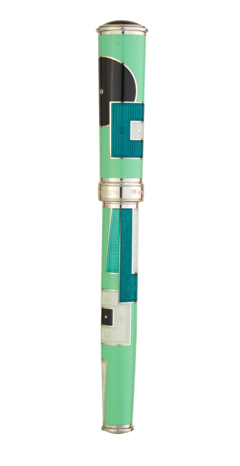 David Oscarson 15th Anniversary American Art Deco Pistachio Green Fountain Pen-David Oscarson-Truphae