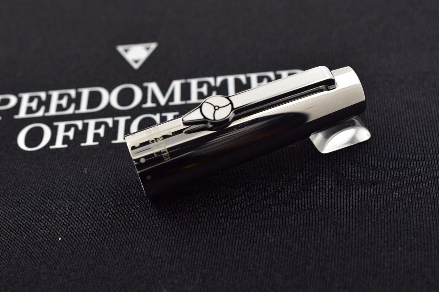Speedometer Official Silver Steel with Black & Grey Spare Ring Rollerball Pen-Speedometer Official-Truphae