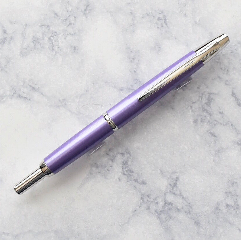 Pilot Namiki Vanishing Point Decimo Purple & Rhodium Fountain Pen 18k Gold Nib-Pilot-Truphae