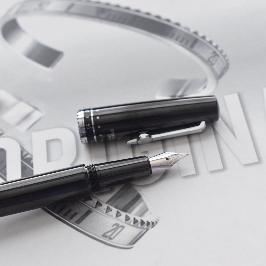 Speedometer Official Black Steel Metal Black & Yellow Spare Ring Fountain Pen-Speedometer Official-Truphae