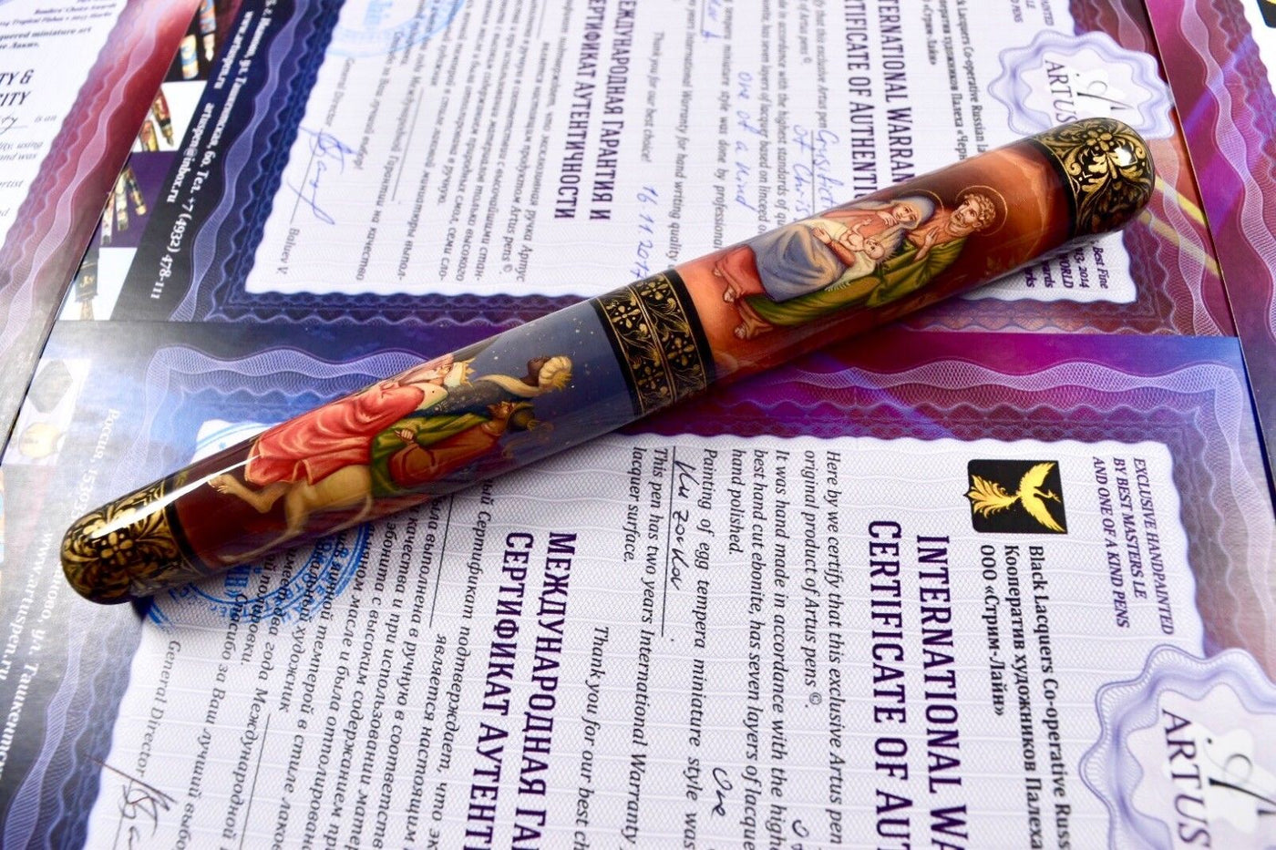 Artus Russian Miniature Art One of a Kind "The Life of Christ" Fountain Pen Set-Artus-Truphae