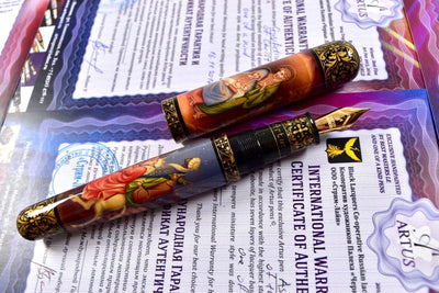 Artus Russian Miniature Art One of a Kind "The Life of Christ" Fountain Pen Set-Artus-Truphae