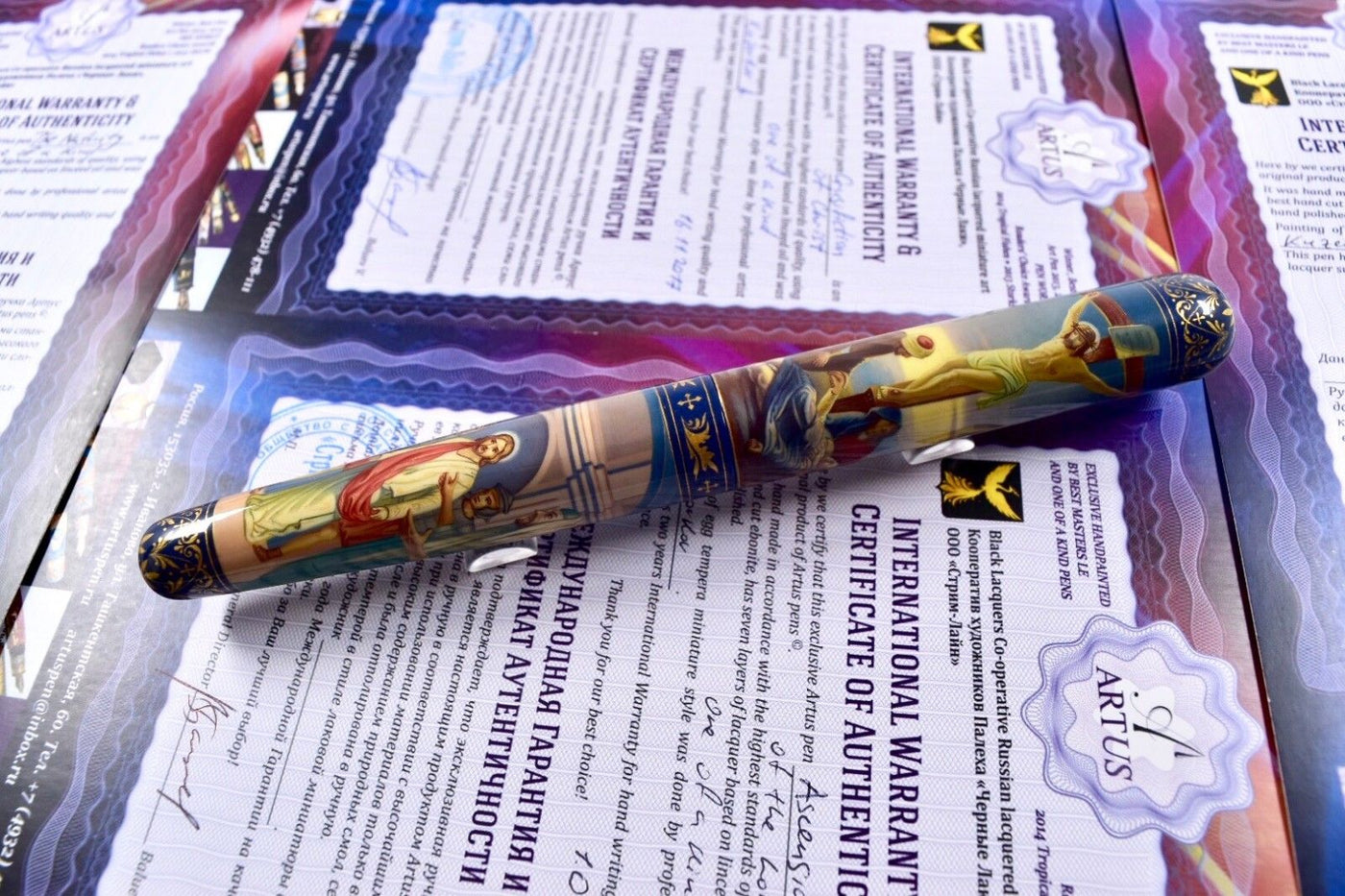 Artus Russian Miniature Art One of a Kind "The Life of Christ" Fountain Pen Set-Artus-Truphae