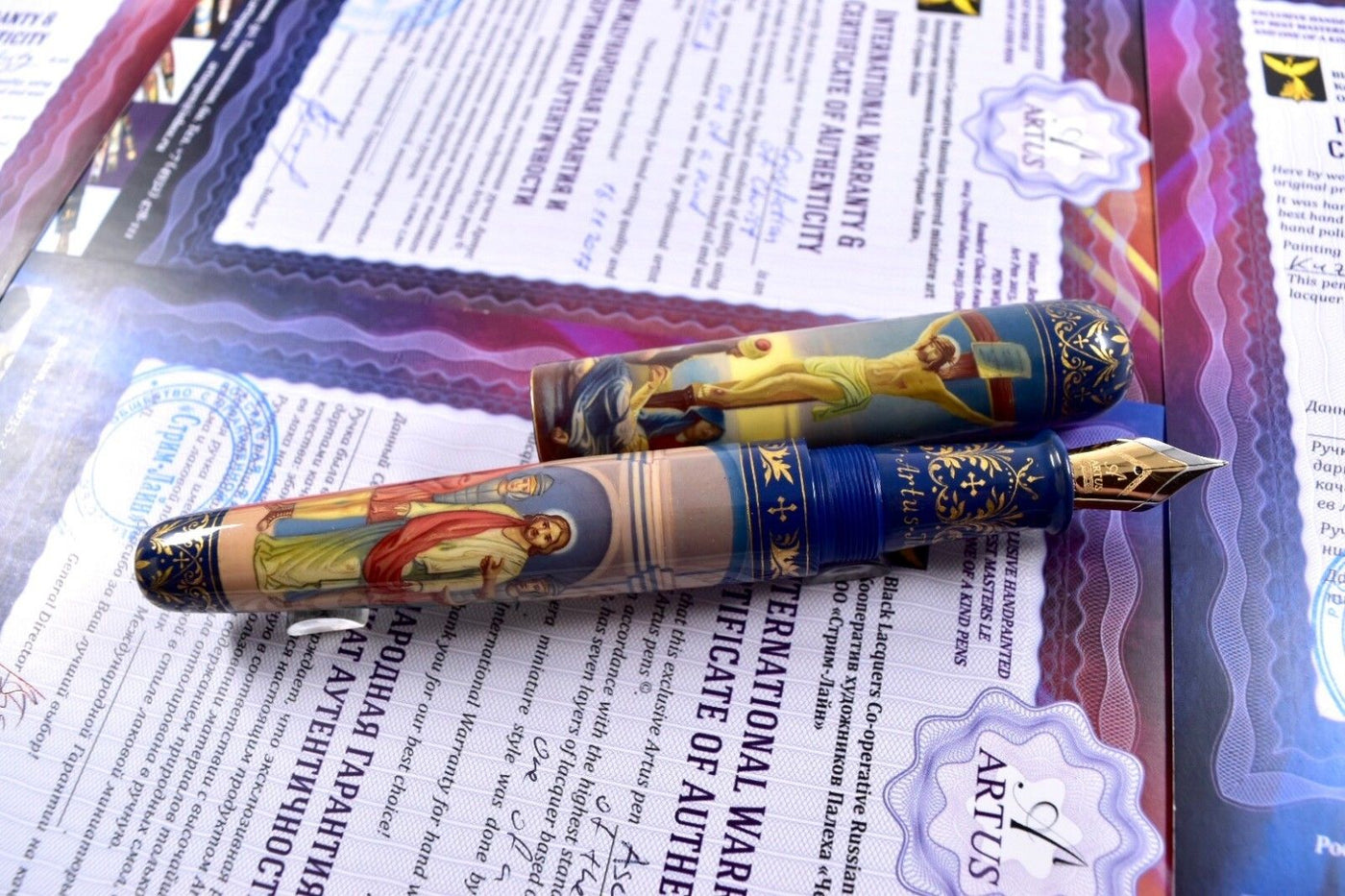 Artus Russian Miniature Art One of a Kind "The Life of Christ" Fountain Pen Set-Artus-Truphae