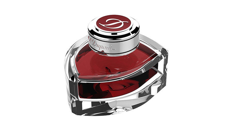ST Dupont 70ml Rouge Flamboyant Red Fountain Pen Ink Large Shield Shaped Bottle-ST Dupont-Truphae