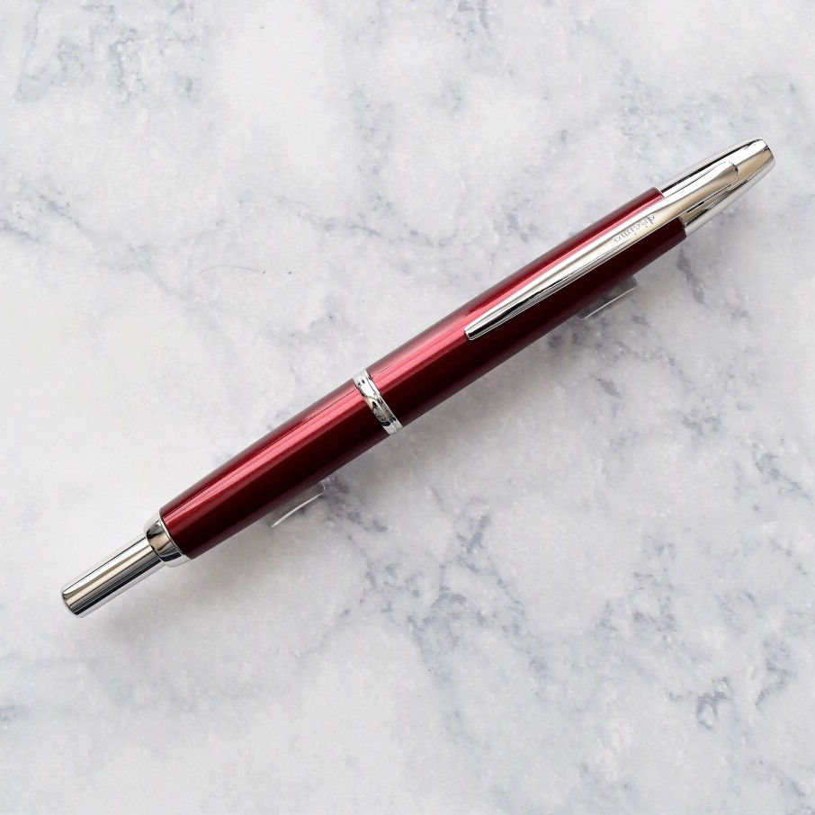 Pilot Namiki Vanishing Point Decimo Burgundy & Rhodium Fountain Pen 18k Gold Nib-Pilot-Truphae