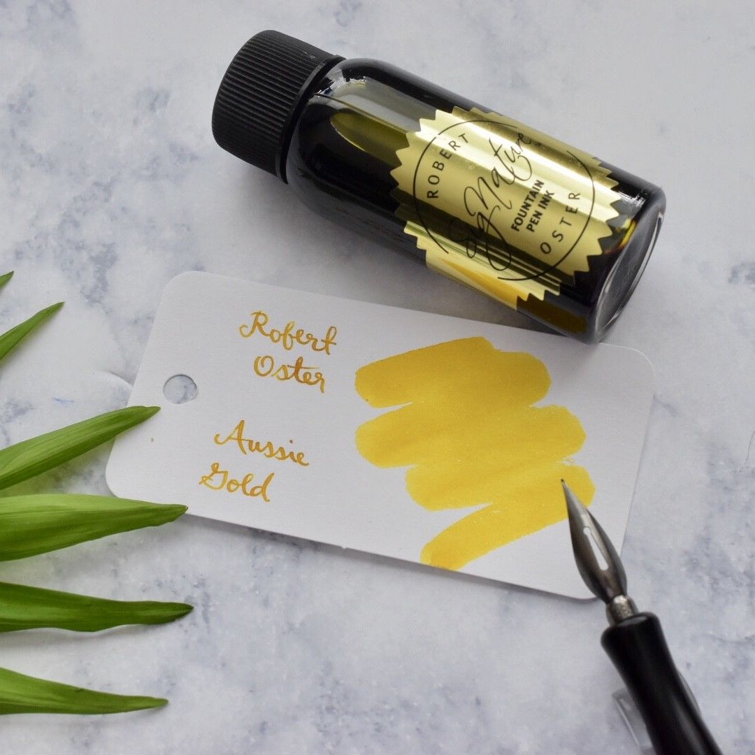 Robert Oster Aussie Gold Golden Yellow 50ml Ink Bottle-Robert Oster-Truphae