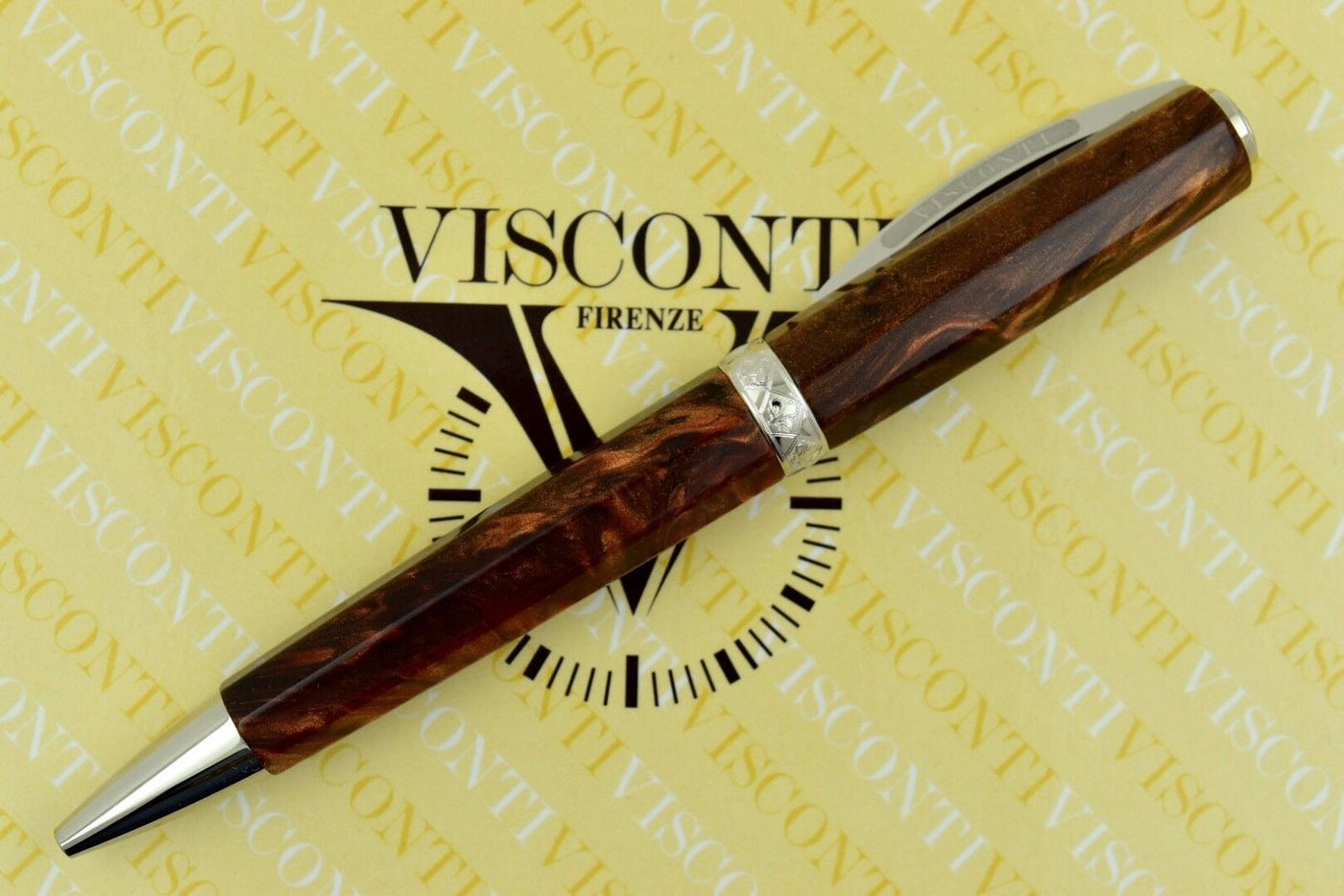 Visconti Special Edition Medici Brown Acrosilk Ballpoint Pen-Visconti-Truphae