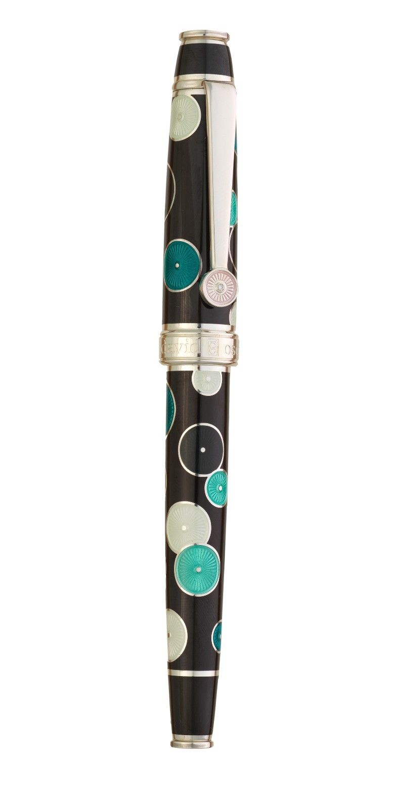 David Oscarson Pierrot & Pierrette Limited Edition Black Teal White Fountain Pen-David Oscarson-Truphae