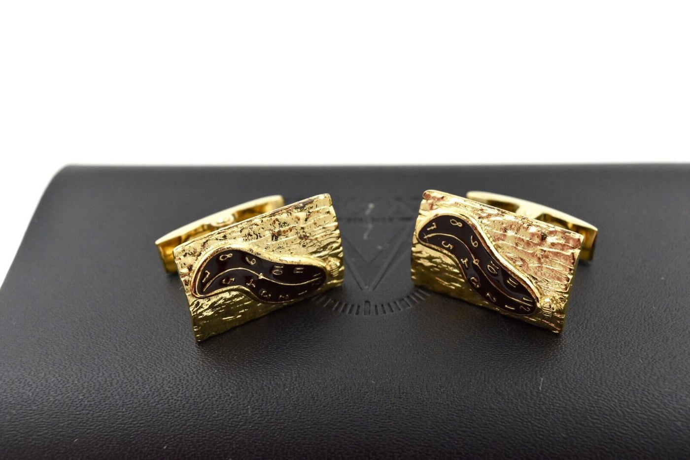 Visconti Special Edition Salvador Dali Bronze Enamel & Gold Plated Cufflinks-Visconti-Truphae